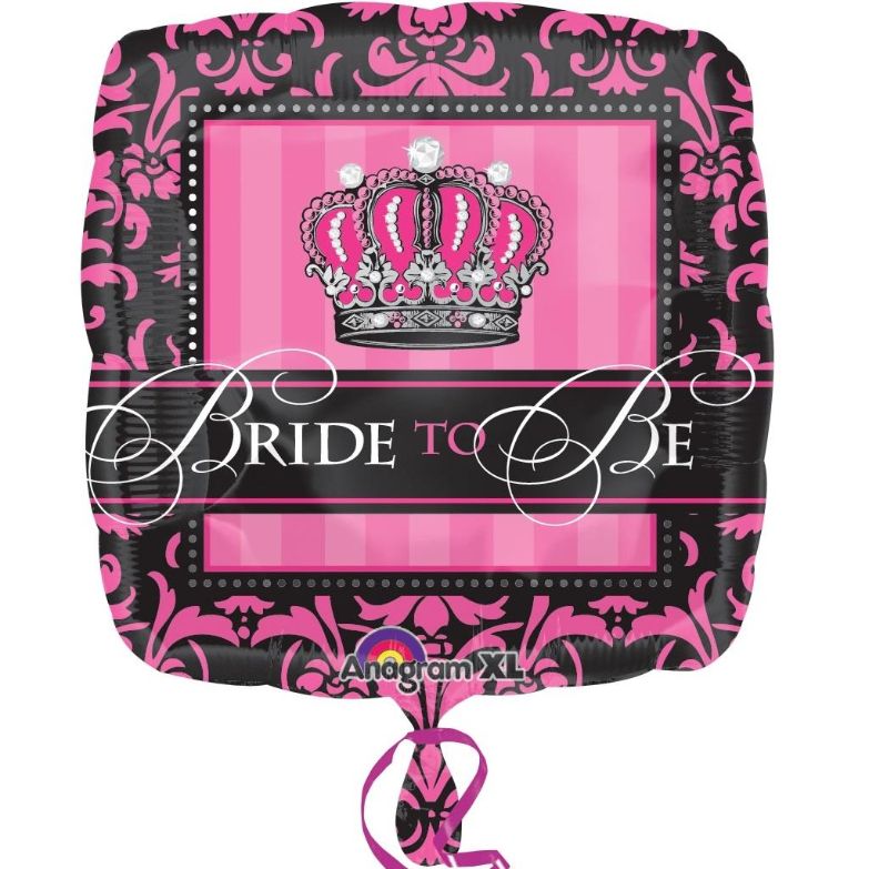 Bride to Be Foil Balloon Pink and Black 18 Inch | Party Save Smile