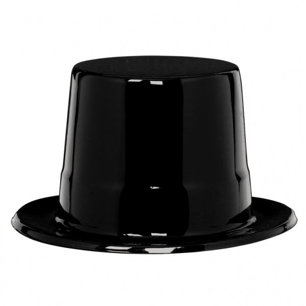 Black Plastic Top Hat | Party Save Smile