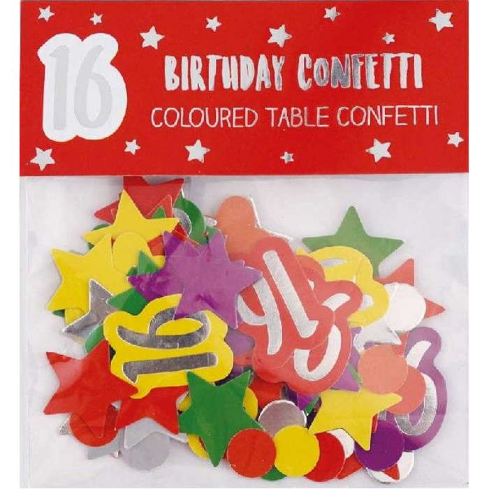 Multicoloured 16 Table Confetti 14 Grams | Party Save Smile