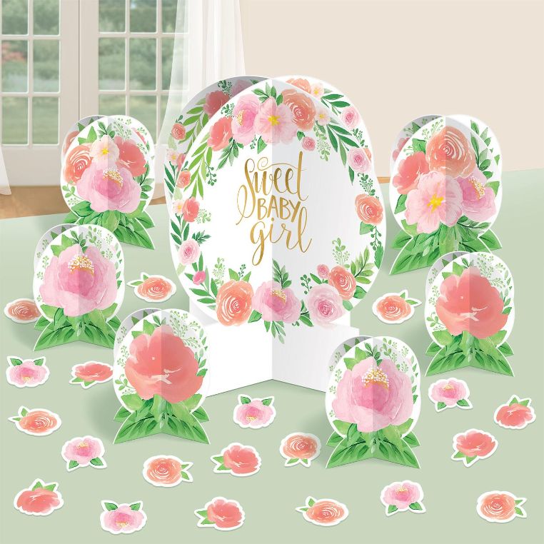 Floral Baby Shower Table Decorations Kit Buy Now – Party Save Smile