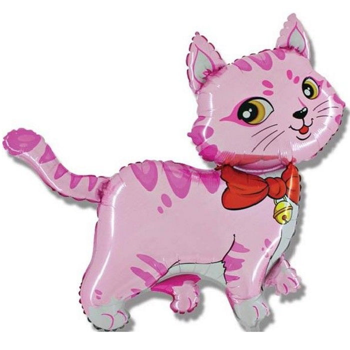 Pink Cat Foil Balloon 36 inches | Party Save Smile