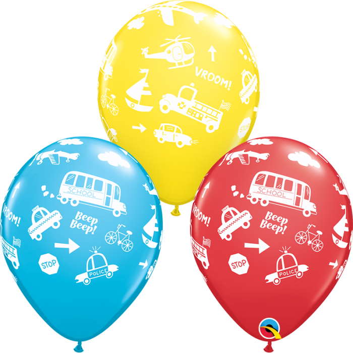 Transport Latex Balloons 11 inch Qualatex | Party Save Smile