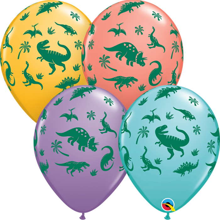 Dinosaur Print Latex Balloons 11 inches