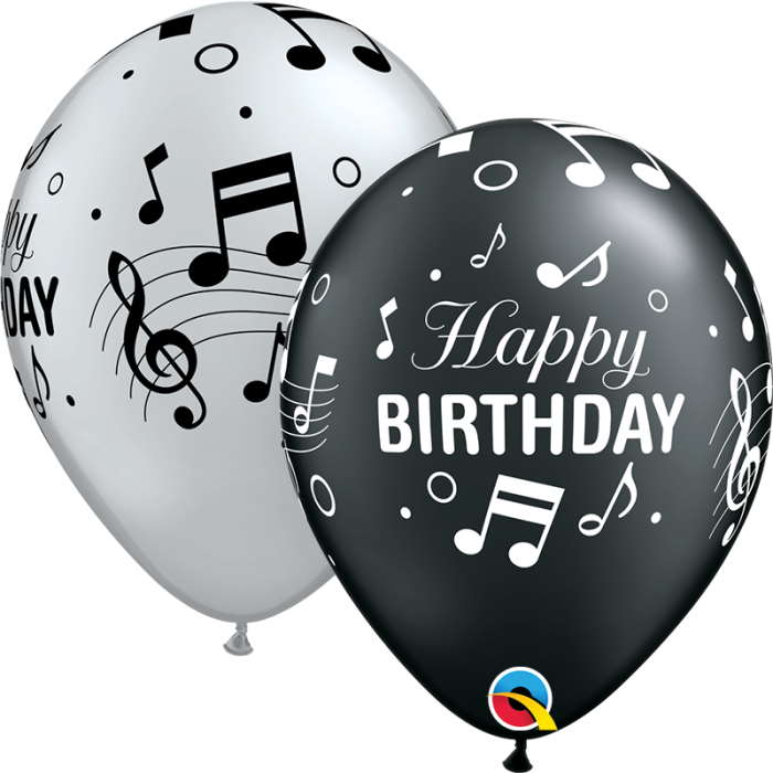 Music Notes Happy Birthday Latex Balloons 11 Inch | Party Save Smile