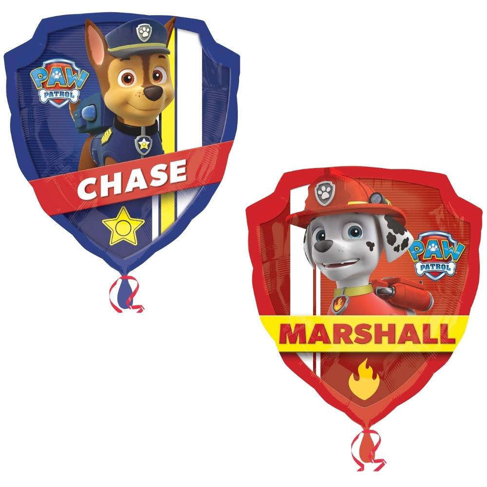 Chase and Marshall Giant Foil Balloon 27 Inches | Party Save Smile