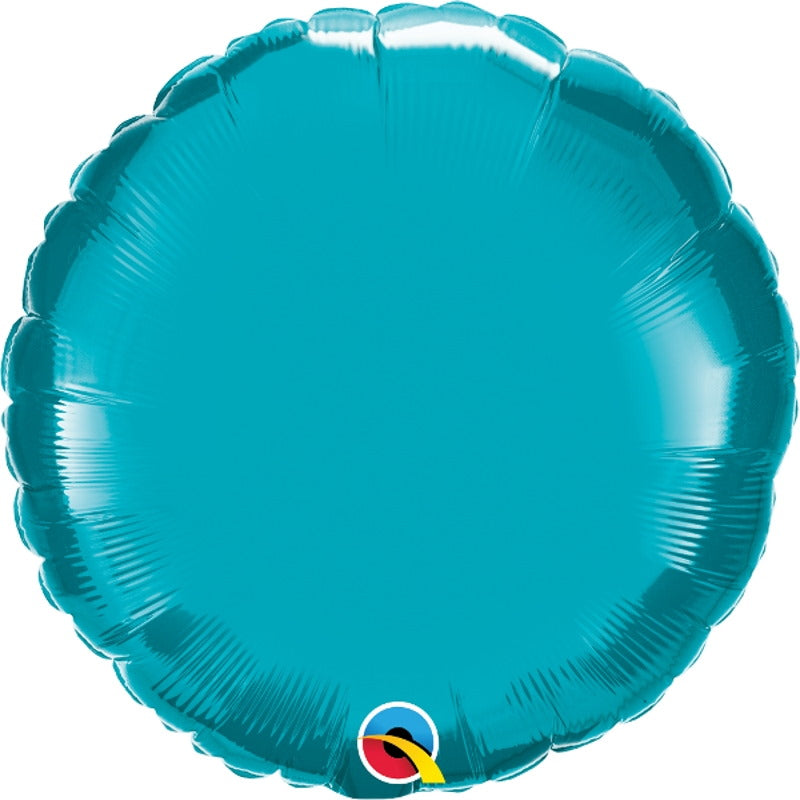 Qualatex Turquoise Circle Foil Balloon 18 Inch | Party Save Smile