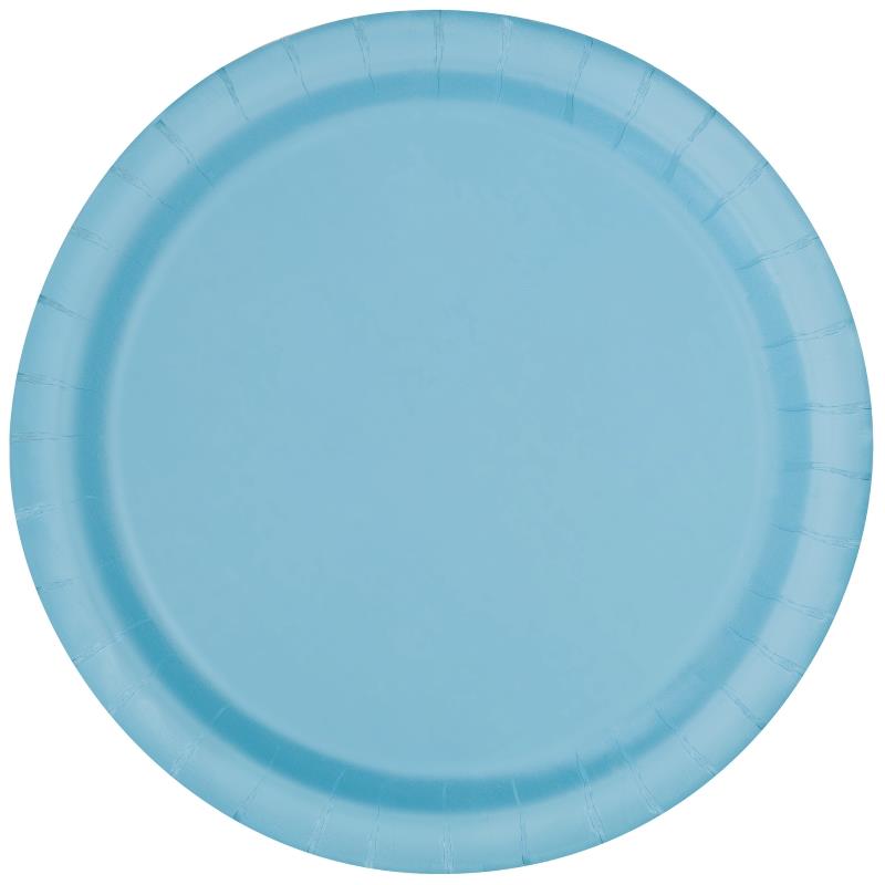 Baby Blue Party Cake Plates Pack of 20 | Party Save Smile