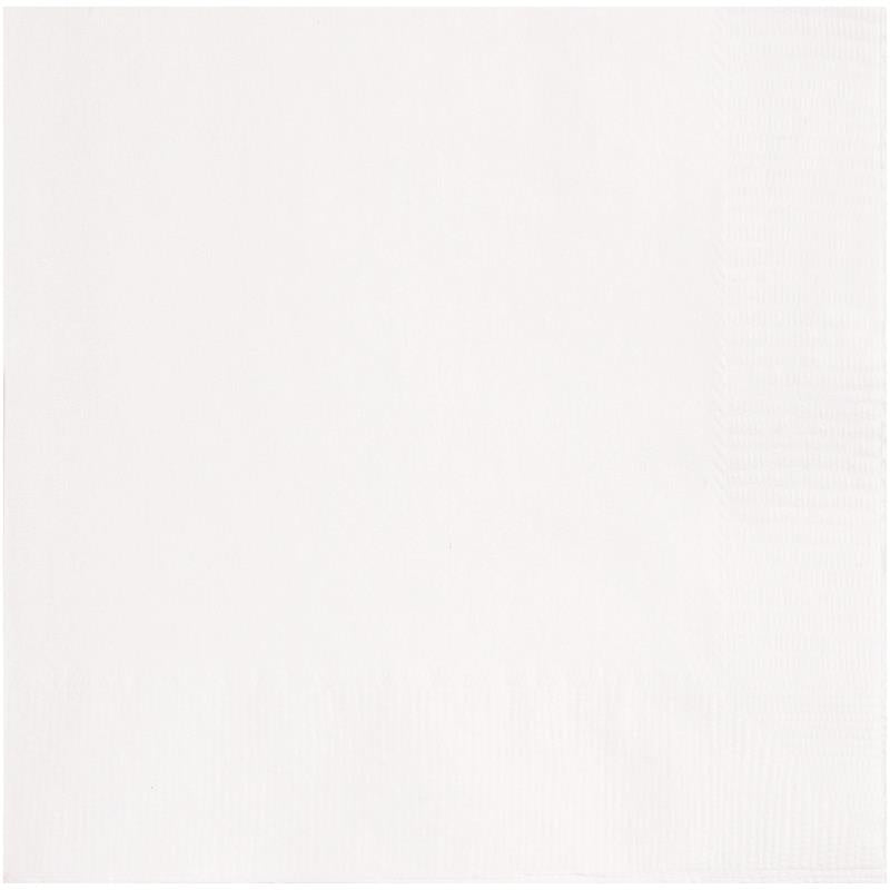 White Paper 2 Ply Napkins Pack of 50 | Party Save Smile