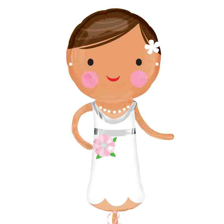 Lovely Bride Shaped Foil Balloon 40 Inches | Party Save Smile