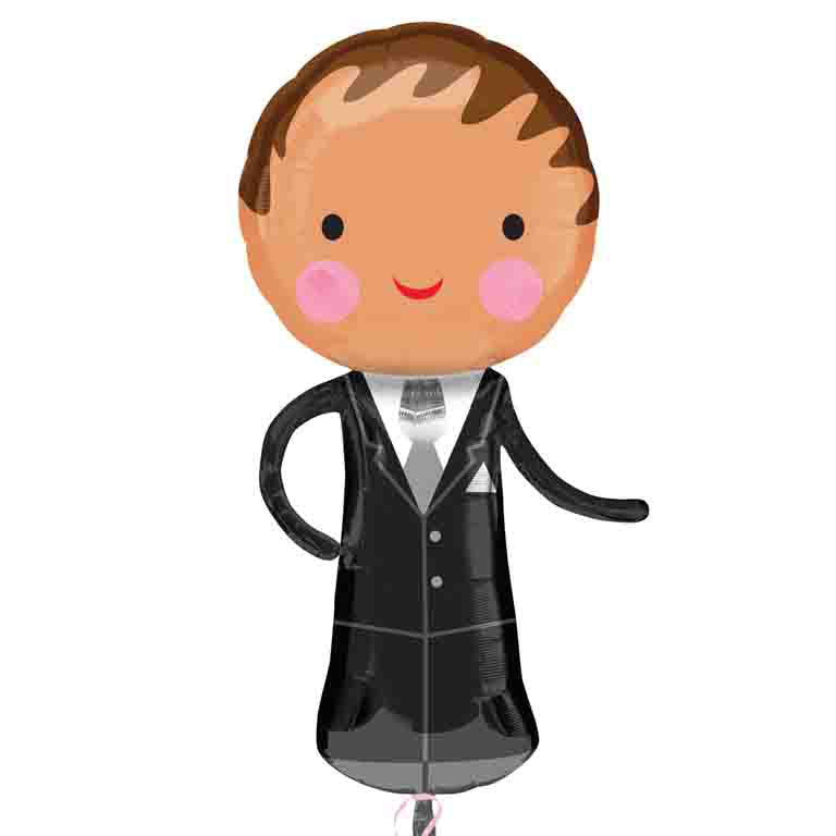 Handsome Groom Shaped Foil Balloon 40 Inches | Party Save Smile