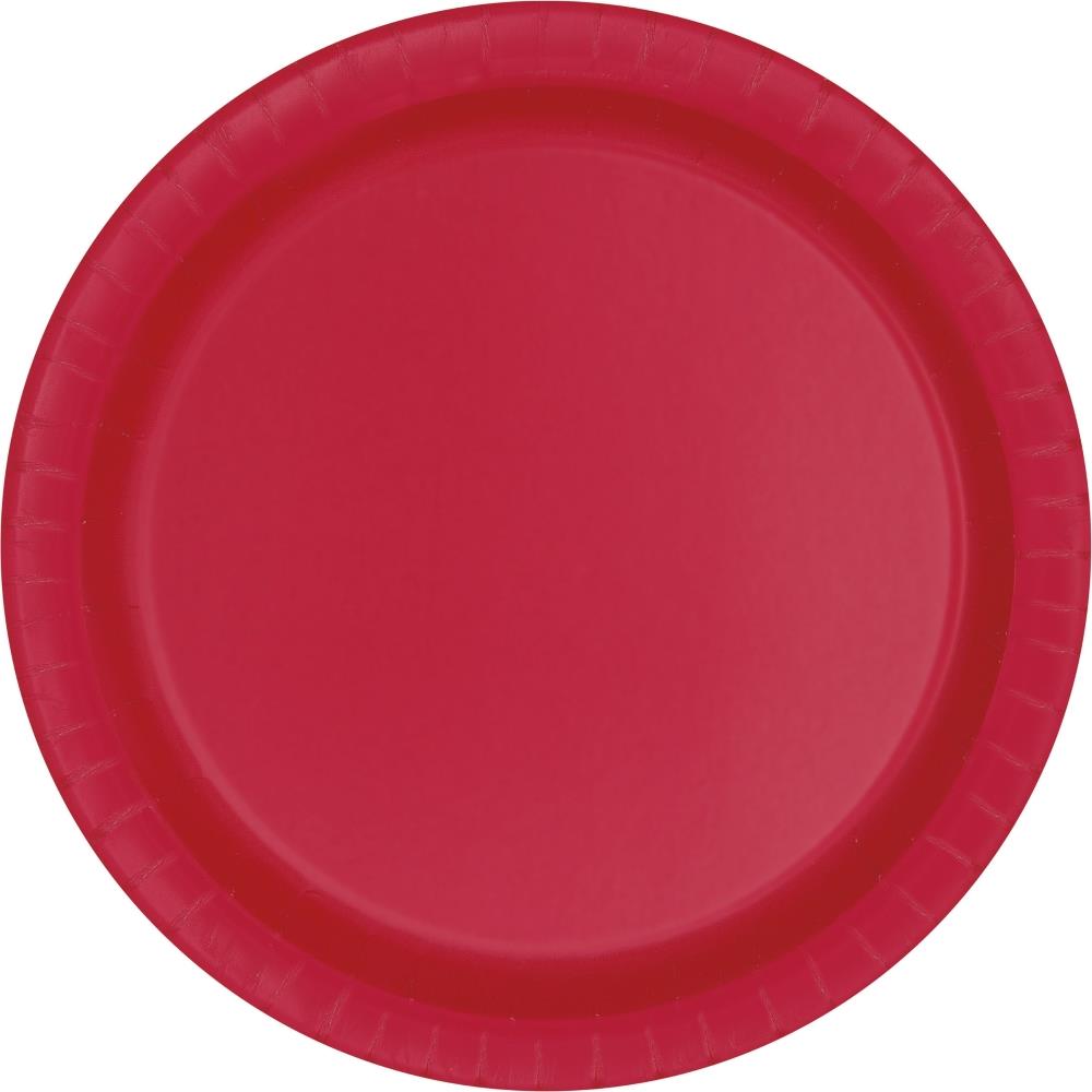 Red Party Plates 23cm Pack of 8 | Party Save Smile