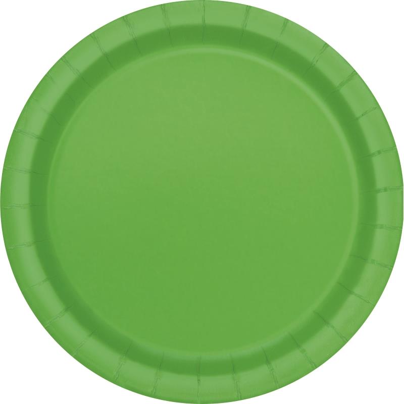Green Paper Plates 23cm Pack of 8 | Party Save Smile