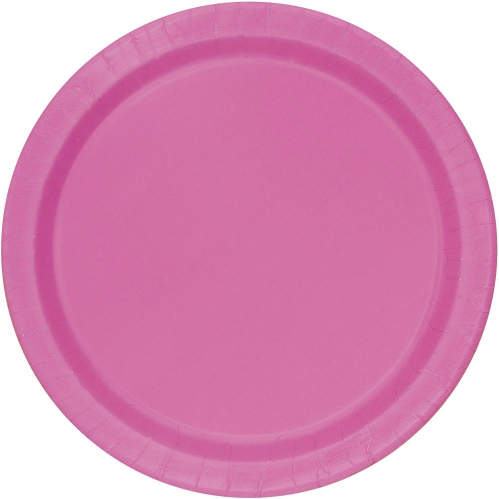 Hot Pink Party Plates Pack of 8 | Party Save Smile