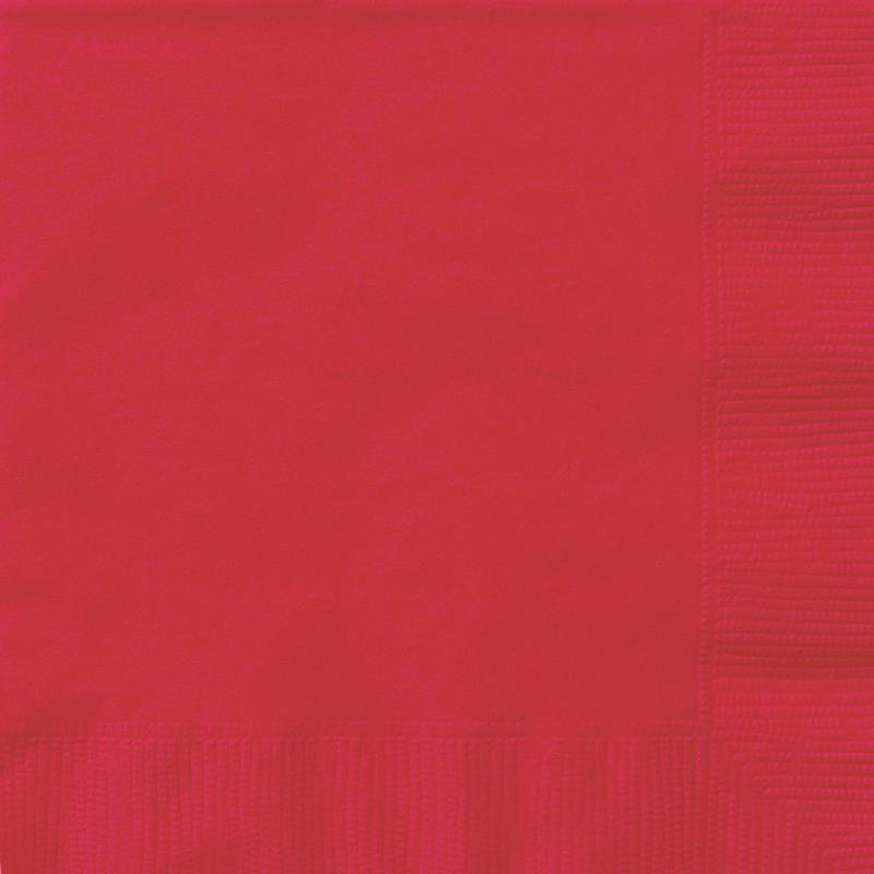 Red Napkins Paper (Bulk) Pack of 50 | Party Save Smile