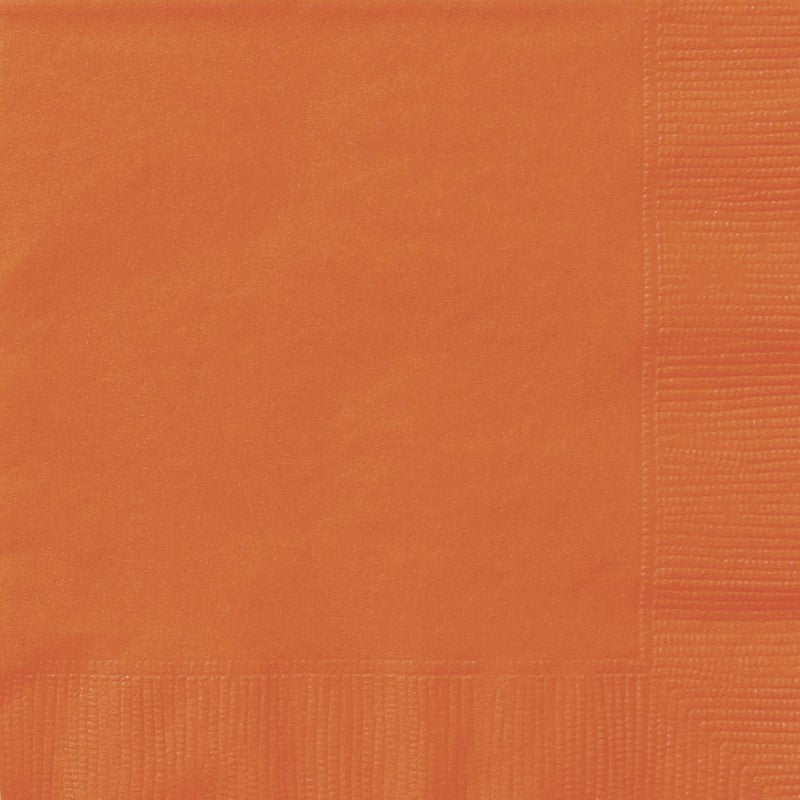 Pumpkin Orange Party Napkins | Serviettes Pack of 20 | Party Save Smile