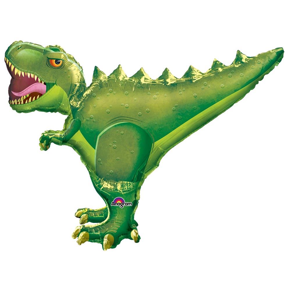 Green T Rex Foil Balloon 36 inches | Party Save Smile