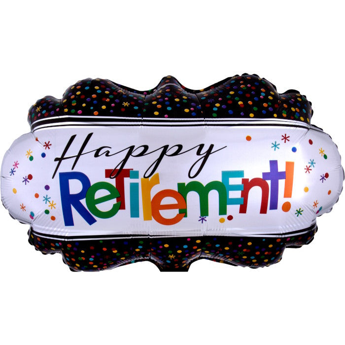 Officially Retired Retirement Foil Balloon 27 inches | Party Save Smile
