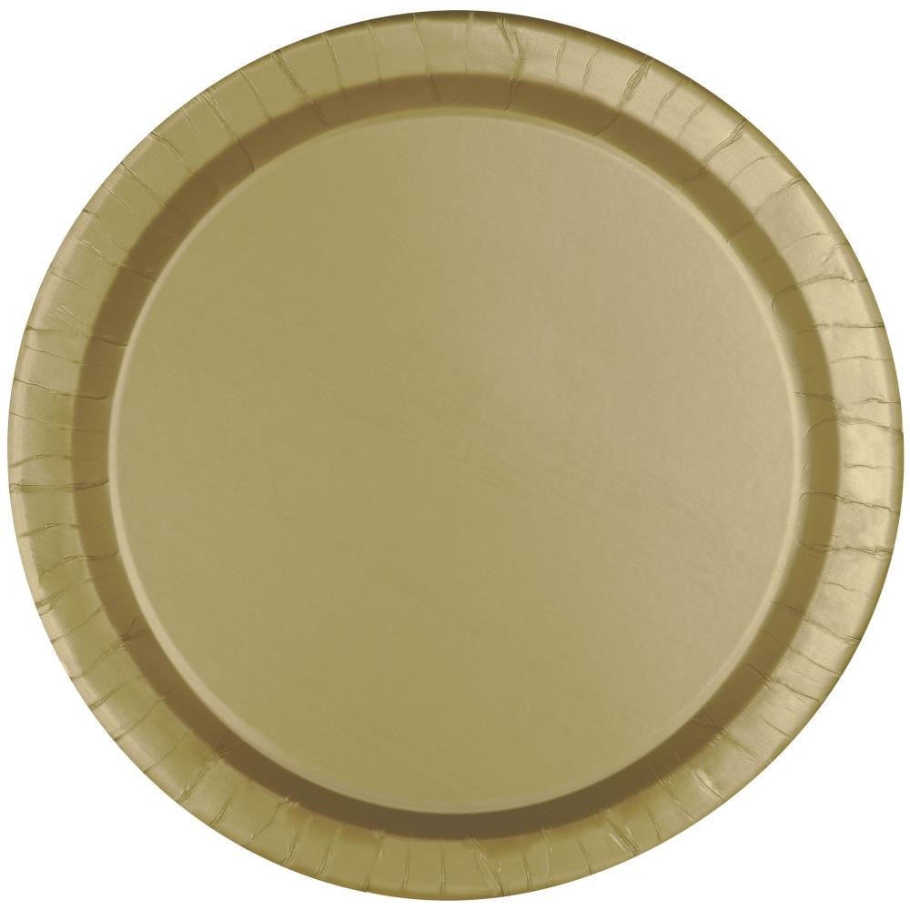 Gold Party Cake Plates Pack of 8 | Party Save Smile