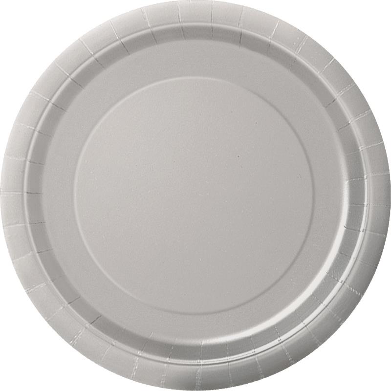 Silver Solid Coloured Party Pack: Tableware Party Kit