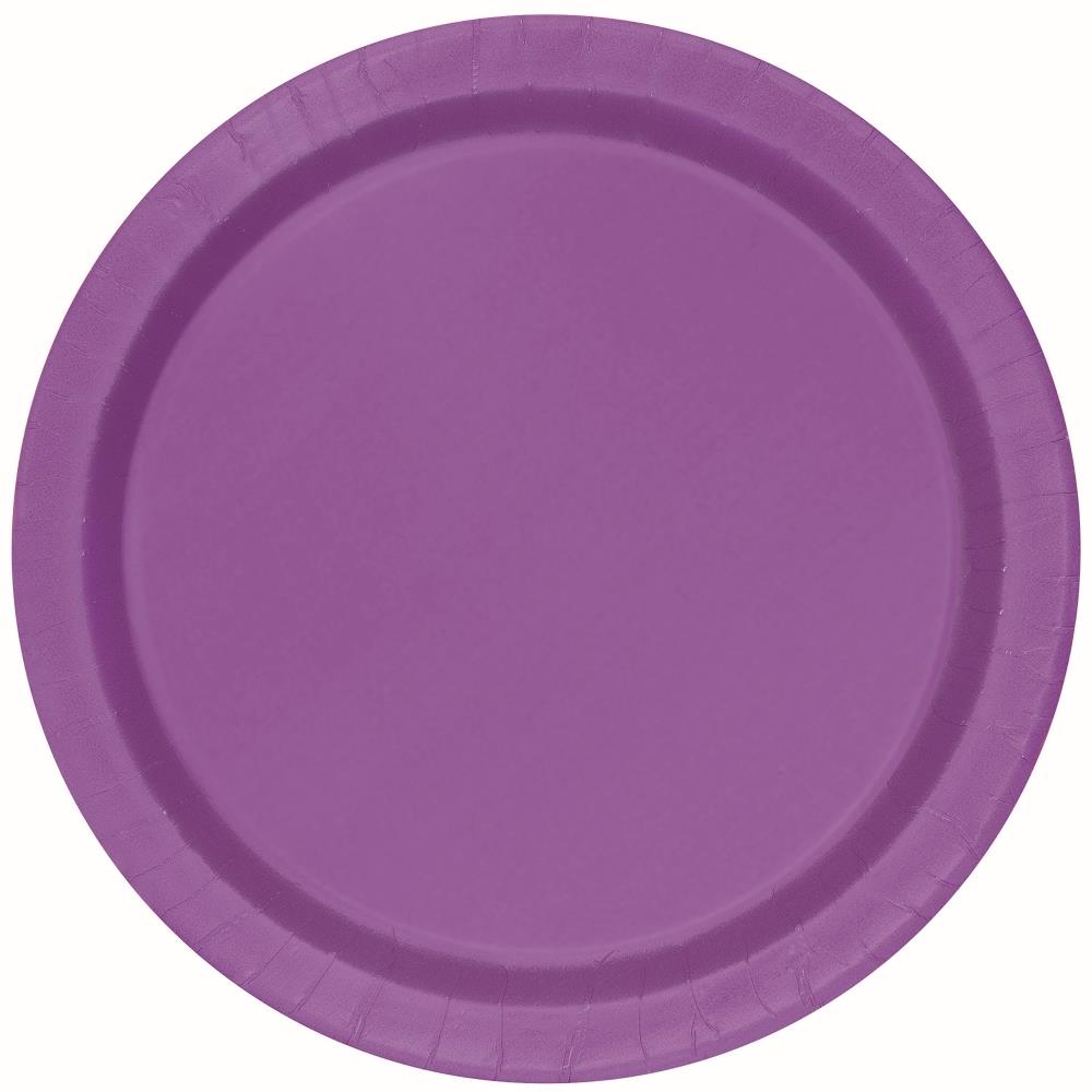 Purple Paper Cake Plates Pack of 8 | Party Save Smile