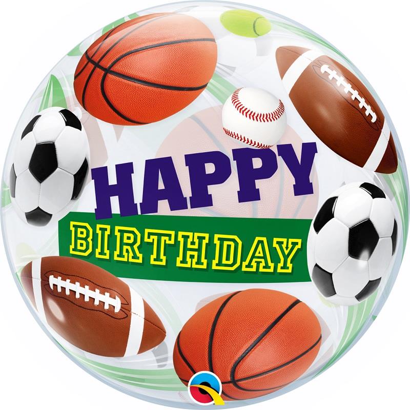 Sport Themed Birthday Bubble Balloon 22 Inches | Party Save Smile
