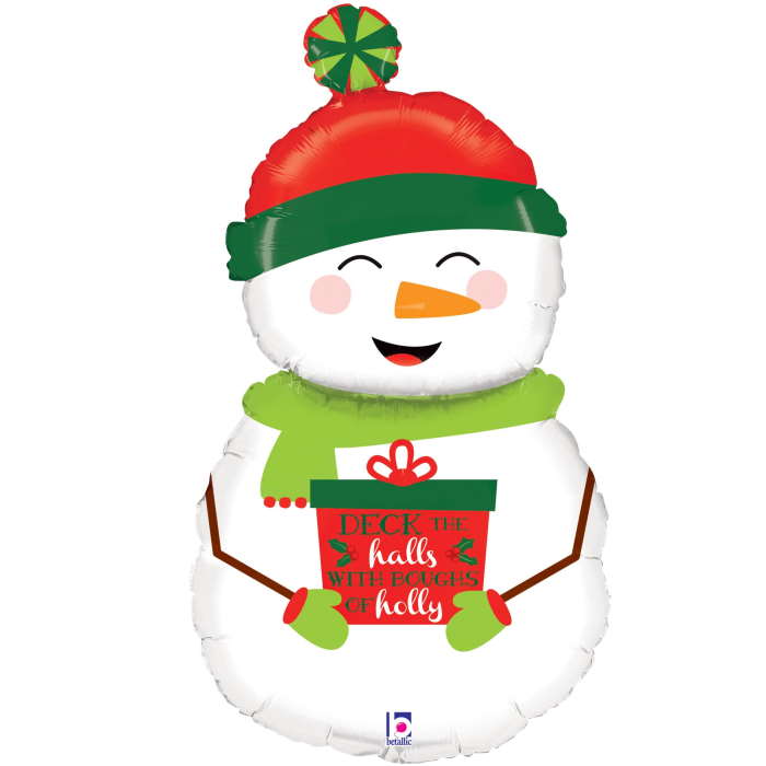 Holiday Snowman Foil Balloon 40 inches | Party Save Smile