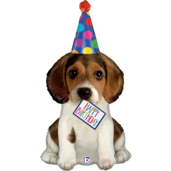Dog Shaped Balloon "Party Hat" 37 Inches | Party Save Smile