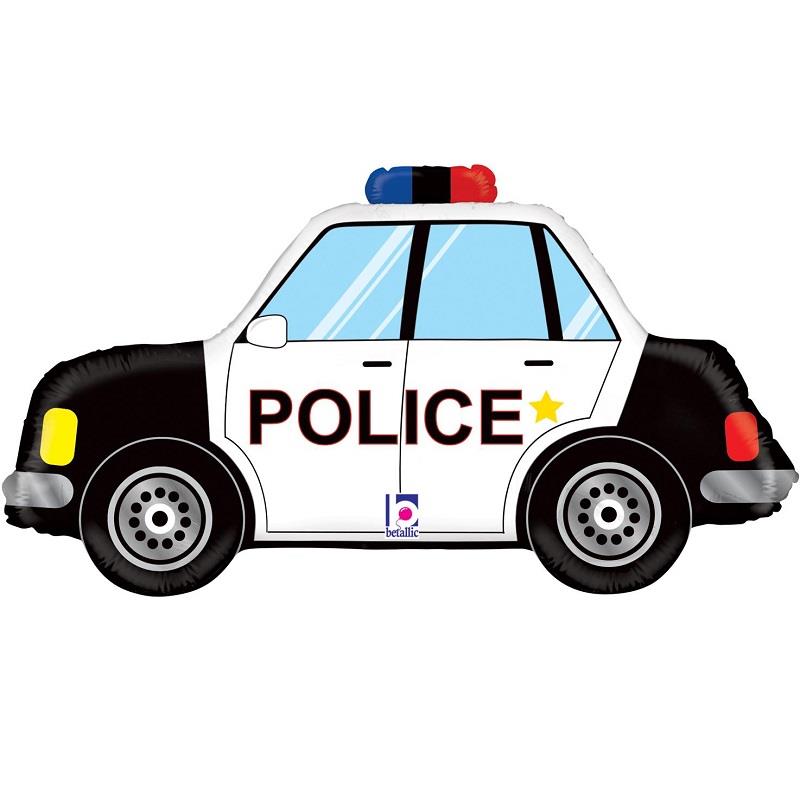 Police Car Shaped Foil Balloon 34 Inches | Party Save Smile