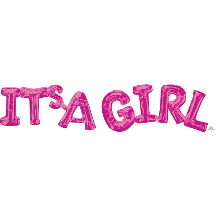 Its a Girl Balloon Banner Pink | Party Save Smile