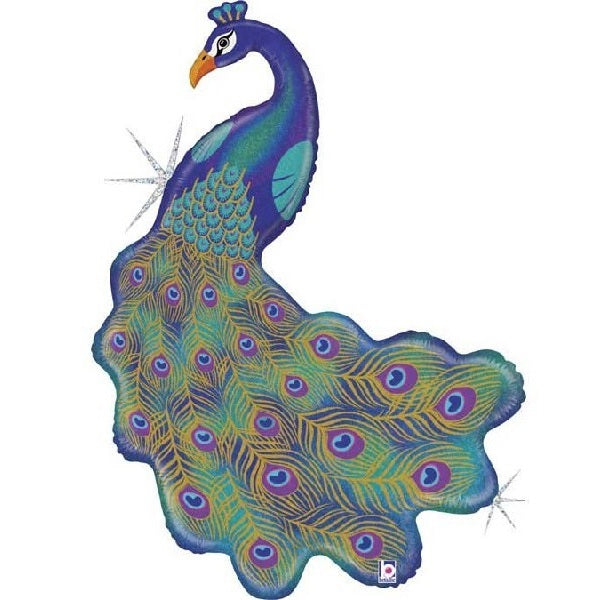 Peacock Glitter Giant Foil | Helium Balloon | Party Save Smile