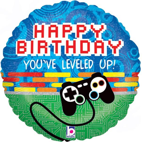 Foil Gaming Birthday Balloons 18 inches | Party Save Smile