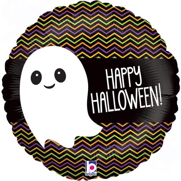 Ghost Happy Halloween Foil Balloon 18 Inch | Party Save Smile