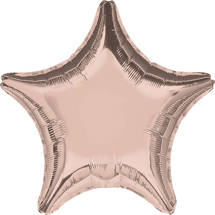 Foil Rose Gold Star Balloons 18 inches | Party Save Smile
