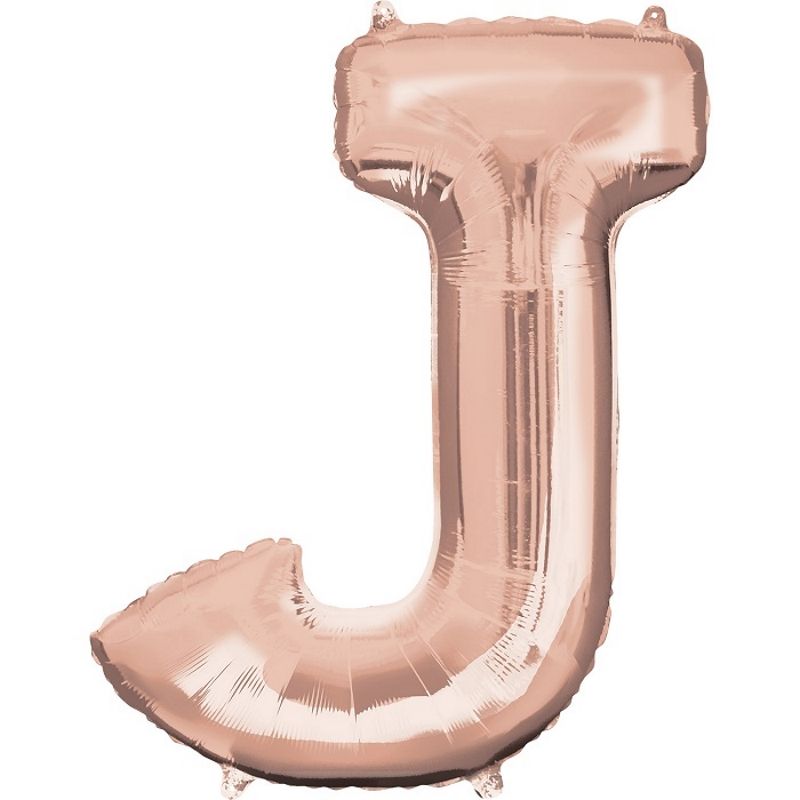 Rose Gold Letter J Balloon Anagram 34 inch | Party Save Smile