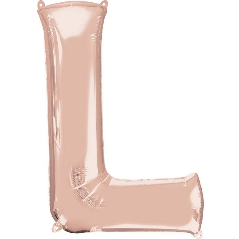 Rose Gold Letter L Foil Balloon 34 inch Anagram | Party Save Smile