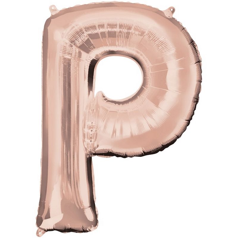 Rose Gold Letter P Foil Balloon 34 inch Anagram | Party Save Smile