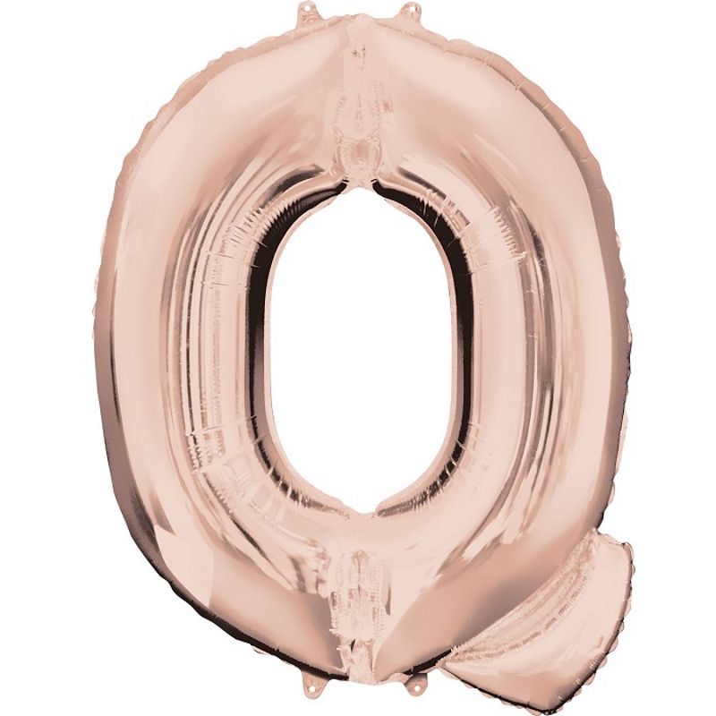 Letter Q Balloon - Rose Gold 34 inch Anagram | Party Save Smile