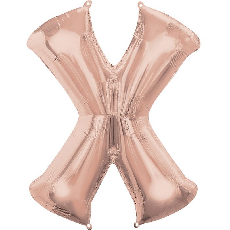 Rose Gold Letter X Balloon Anagram 34 inch | Party Save Smile