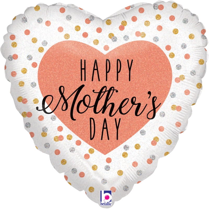 Glittering Gold Happy Mothers Day Foil Balloon 18 Inch | Party Save Smile