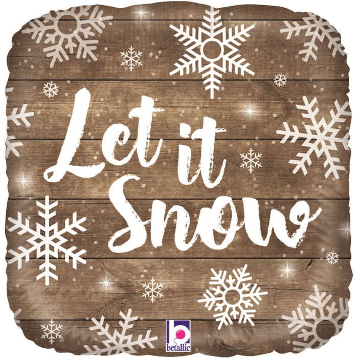 Let it Snow Christmas Foil Balloon 18 inches | Party Save Smile