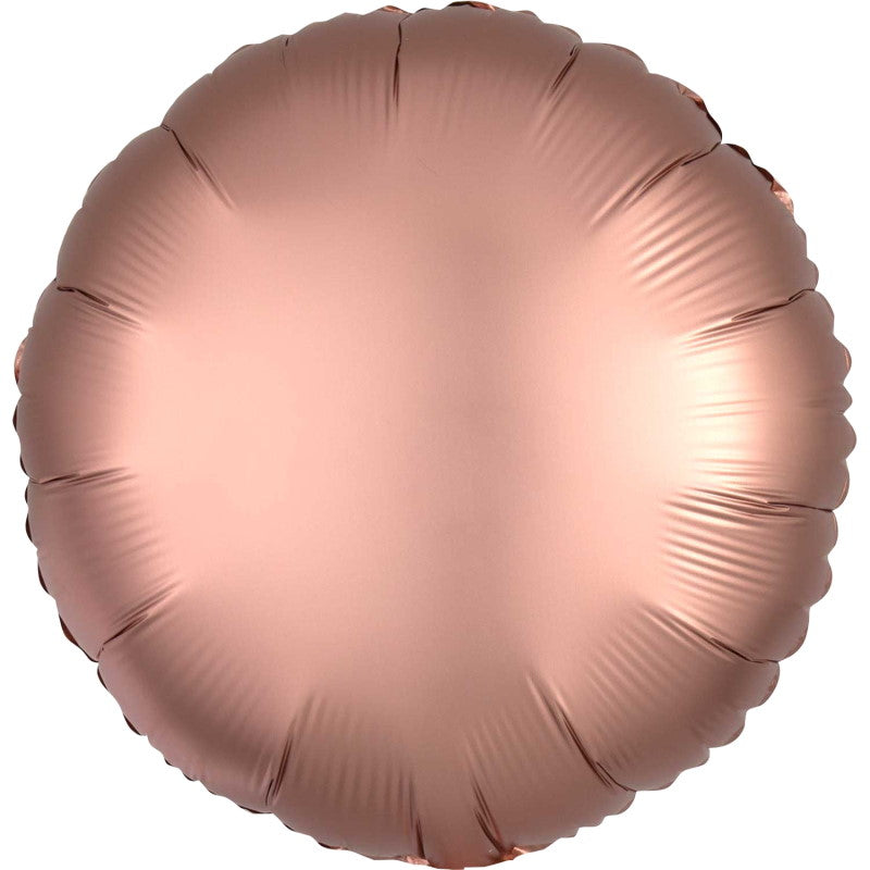 Copper Circle Foil Balloons: Anagram Satin Luxe | Party Save Smile