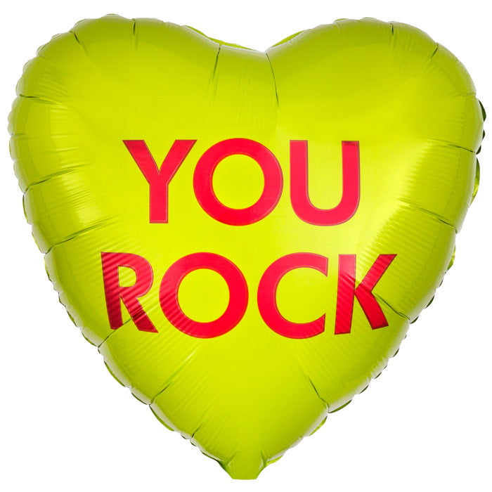 You Rock Candy Heart Foil Balloon 18 Inch | Party Save Smile