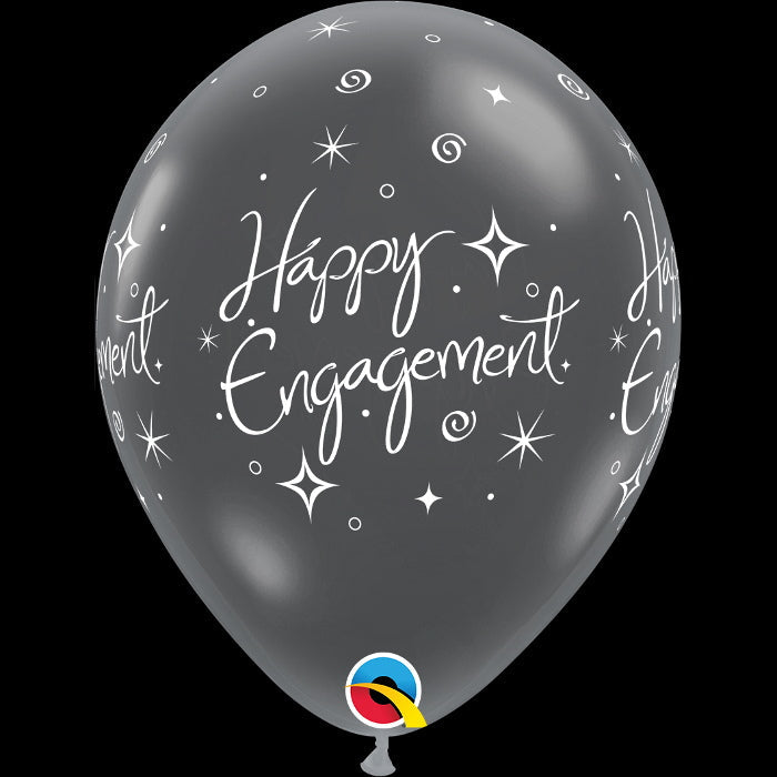 Happy Engagement Sparkles Latex Balloons 11 Inch | Party Save Smile