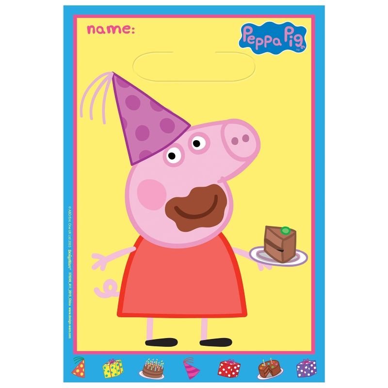 Cake Peppa Pig Party Bags Pack of 8 | Party Save Smile