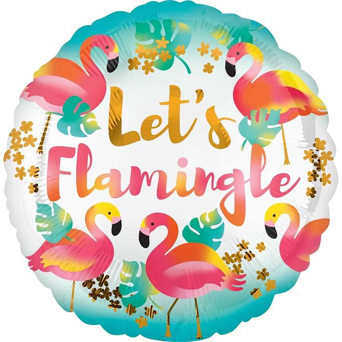 Let's Flamingle | Flamingo Foil Balloon 18 Inch | Party Save Smile