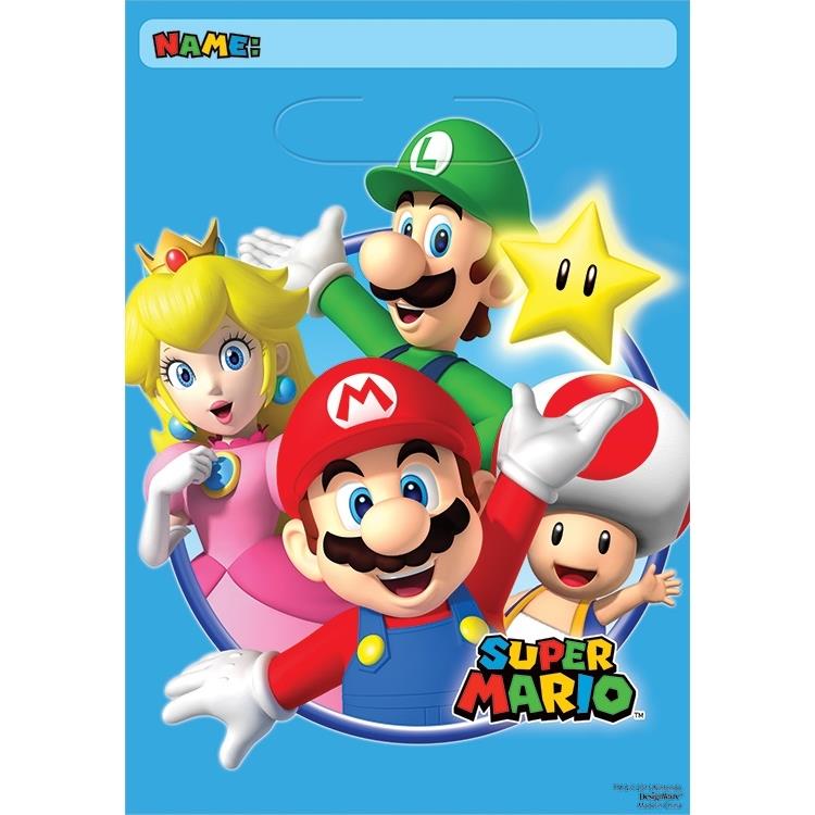 Super Mario Party Bags Pack of 8 | Party Save Smile