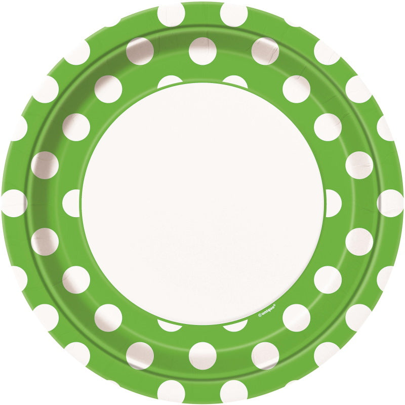 Lime Green Polka Dot Party Pack: Tableware Party Kit