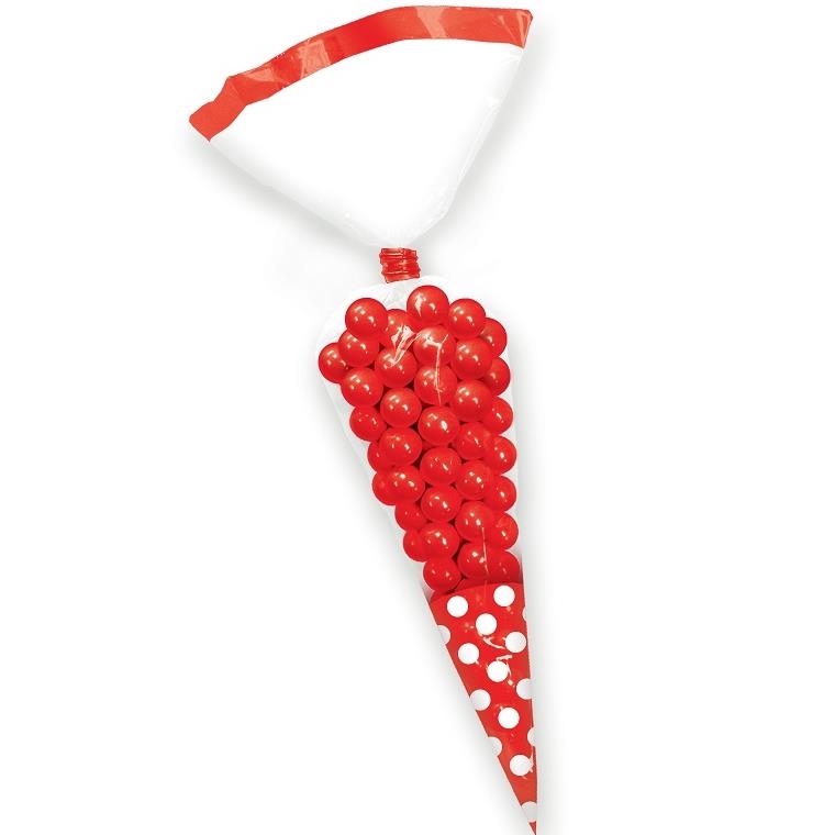 Red and White Sweet Bags Pack of 10 | Party Save Smile