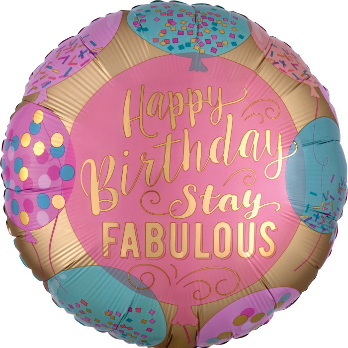 Stay Fabulous Birthday Foil Balloon 18 Inches | Party Save Smile