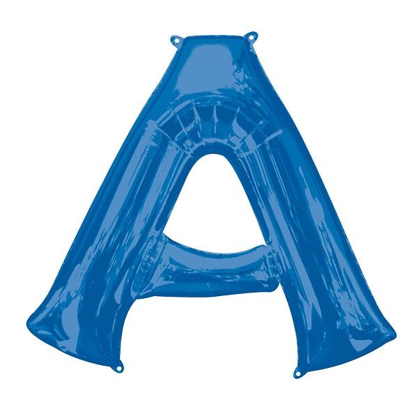 Blue Letter A Foil Balloon Air Fill 16 Inch Anagram | Party Save Smile